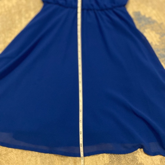 Blue mini high neck dress - Picture 4 of 5